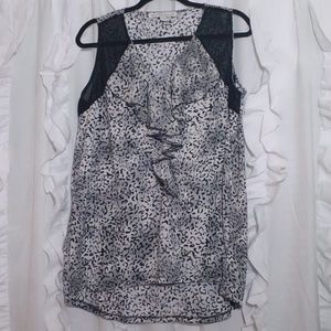 French Laundry Plus size animal print blouse